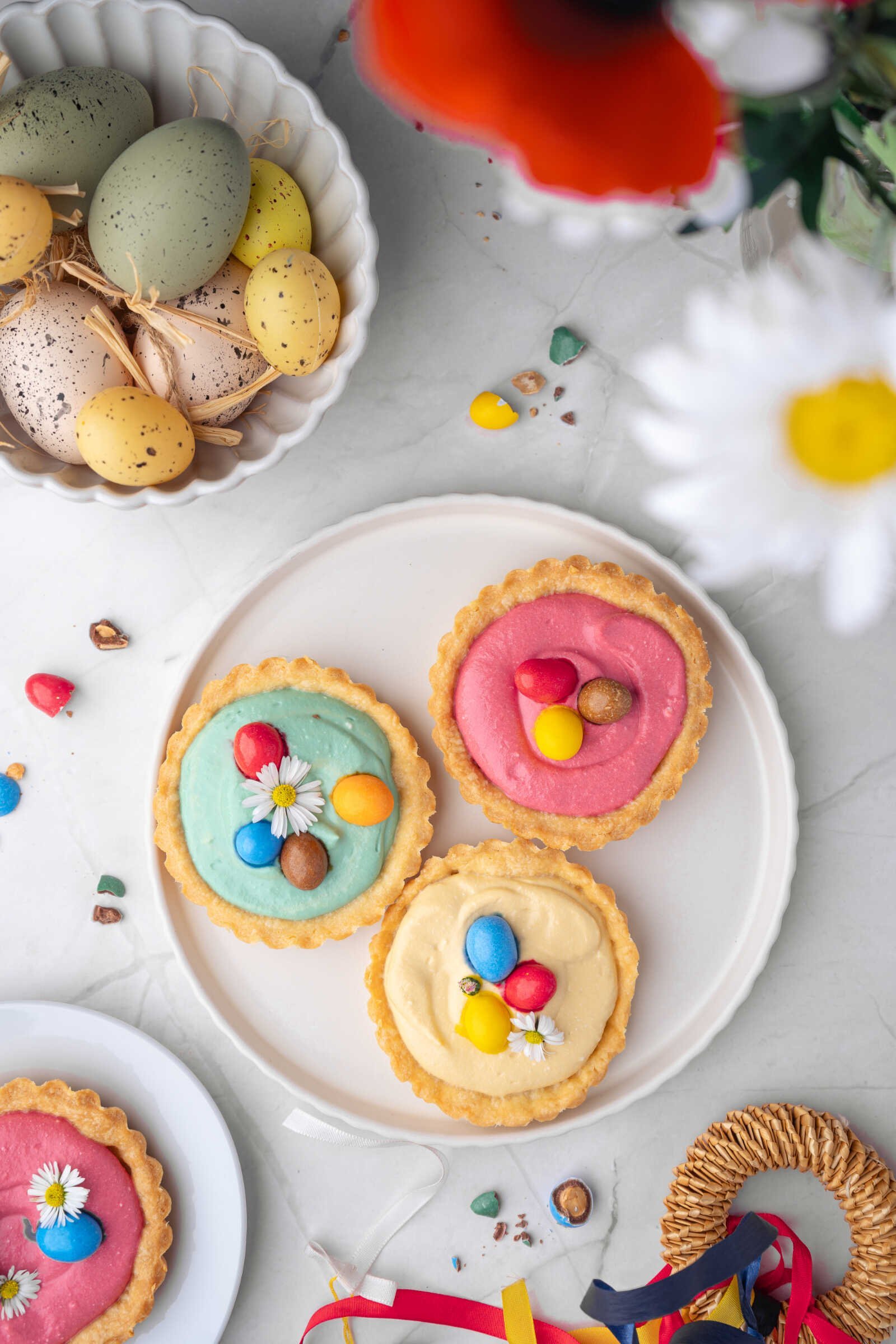 Mini Springtime Cheesecake Tarts – Cute Pastel Sweet Treats!