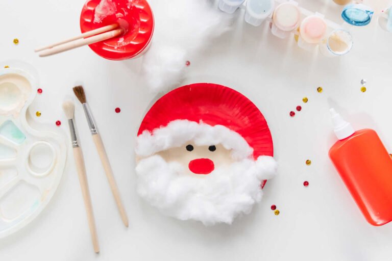 Paper Plate Santa Craft: Easy Christmas Craft for Kids